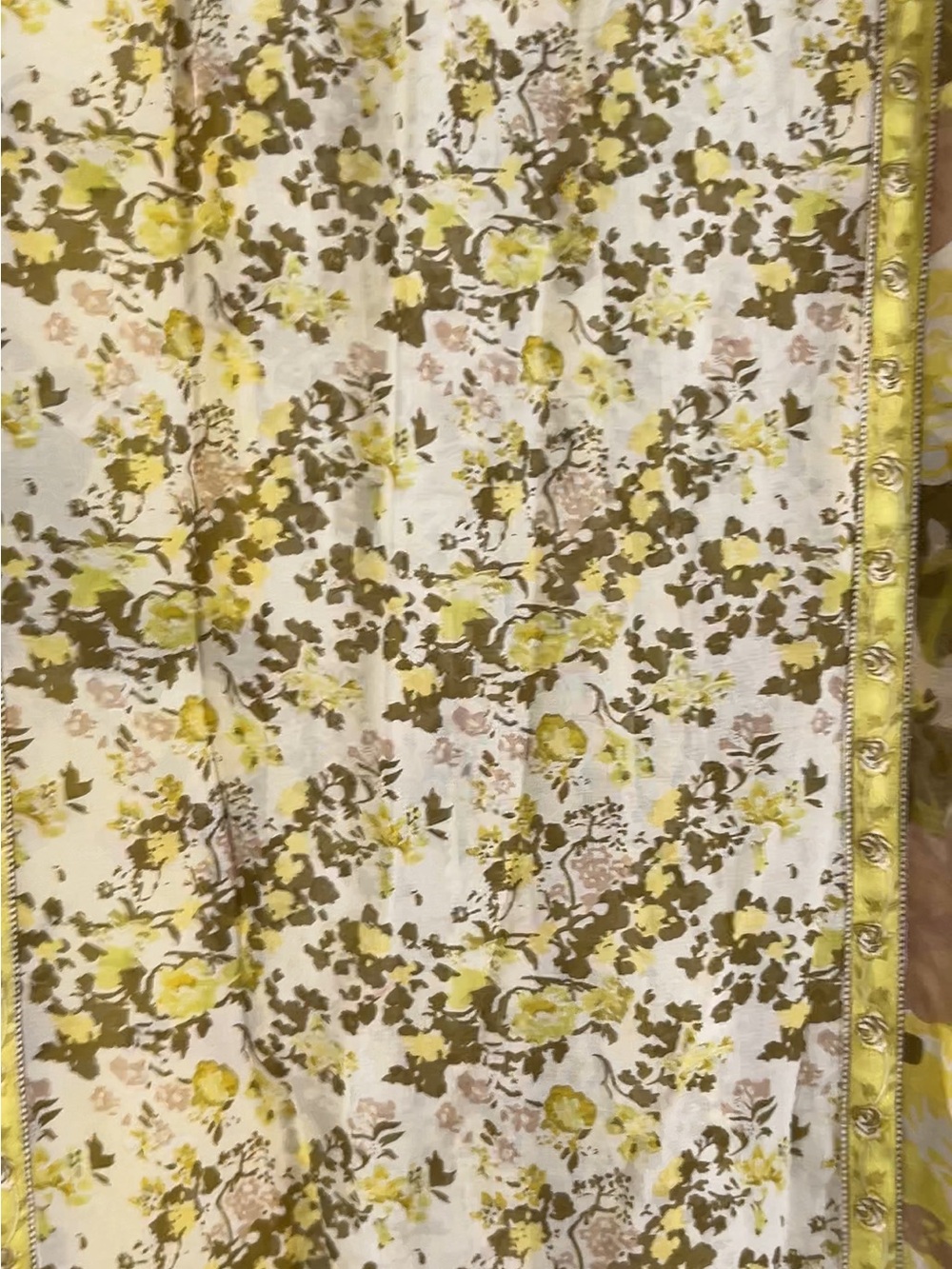 Joie Sheer Floral Boho mini dress Size Medium M Silk Blend 3/4 bell sleeve - Picture 6 of 11